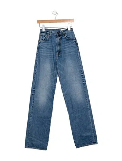 Pre-owned Imogene + Willie High-rise Straight Leg Jeans In Blue