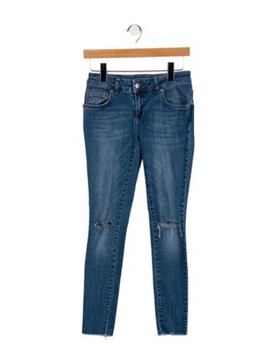 Pre-owned Imogene + Willie High-rise Straight Leg Jeans In Blue
