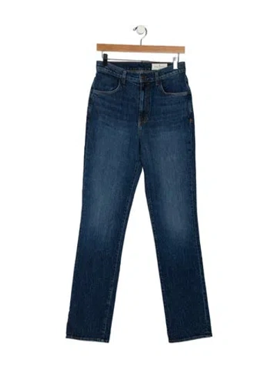 Pre-owned Imogene + Willie High-rise Straight Leg Jeans In Blue