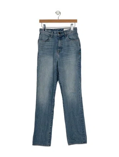 Pre-owned Imogene + Willie High-rise Straight Leg Jeans In Blue