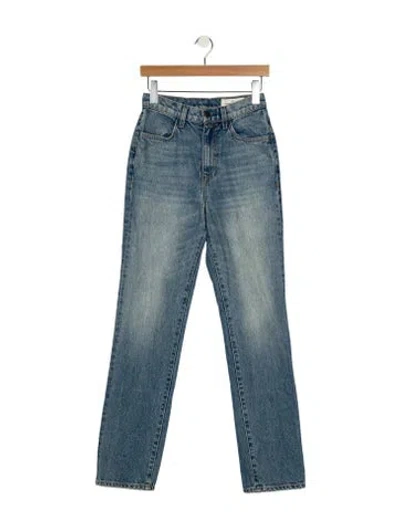 Pre-owned Imogene + Willie High-rise Straight Leg Jeans In Blue