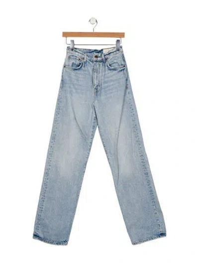 Pre-owned Imogene + Willie High-rise Straight Leg Jeans In Blue