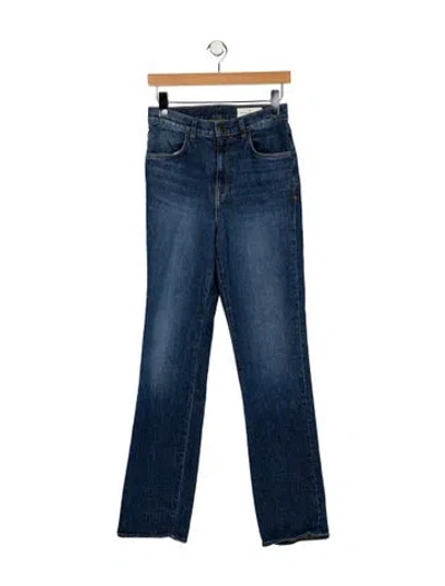 Pre-owned Imogene + Willie High-rise Straight Leg Jeans In Blue
