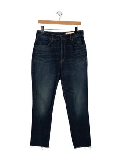 Pre-owned Imogene + Willie High-rise Straight Leg Jeans In Blue