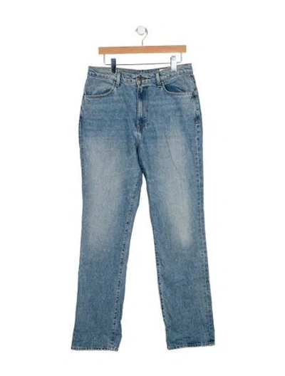 Pre-owned Imogene + Willie High-rise Straight Leg Jeans In Blue