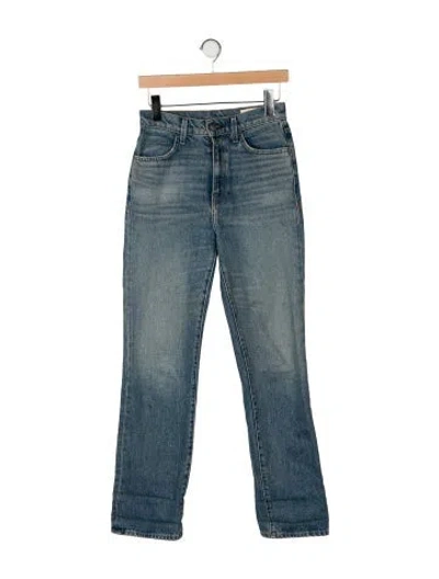 Pre-owned Imogene + Willie High-rise Straight Leg Jeans In Blue