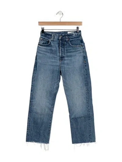 Pre-owned Imogene + Willie High-rise Straight Leg Jeans In Blue
