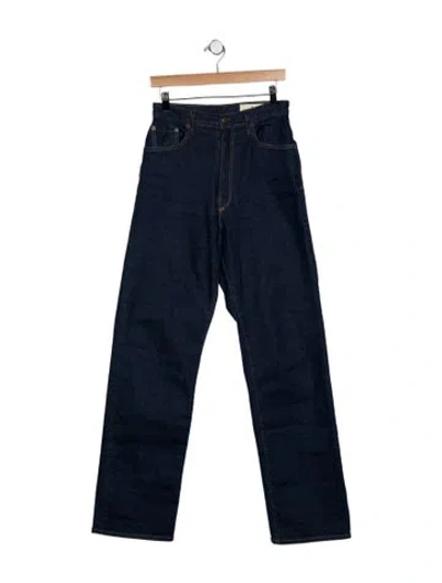 Pre-owned Imogene + Willie High-rise Straight Leg Jeans In Blue