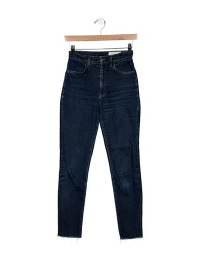 Pre-owned Imogene + Willie High-rise Straight Leg Jeans In Blue