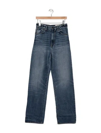 Pre-owned Imogene + Willie High-rise Straight Leg Jeans In Blue