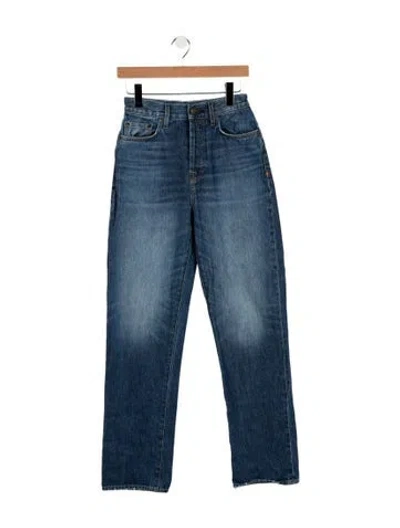 Pre-owned Imogene + Willie High-rise Straight Leg Jeans In Blue