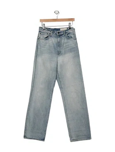 Pre-owned Imogene + Willie High-rise Straight Leg Jeans In Blue