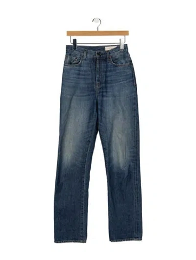 Pre-owned Imogene + Willie High-rise Straight Leg Jeans In Blue