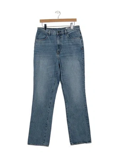 Pre-owned Imogene + Willie High-rise Straight Leg Jeans In Blue