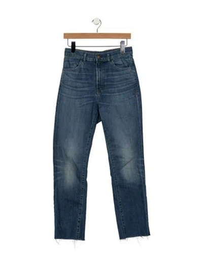 Pre-owned Imogene + Willie High-rise Straight Leg Jeans In Blue