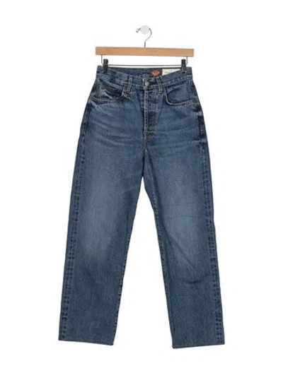 Pre-owned Imogene + Willie High-rise Straight Leg Jeans In Blue