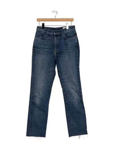 Pre-owned Imogene + Willie High-rise Straight Leg Jeans In Blue