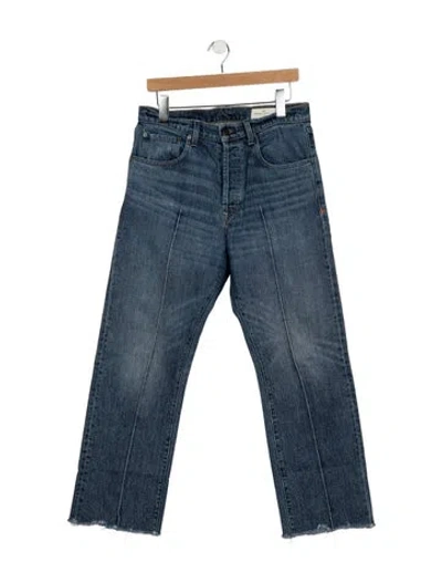 Pre-owned Imogene + Willie High-rise Straight Leg Jeans In Blue