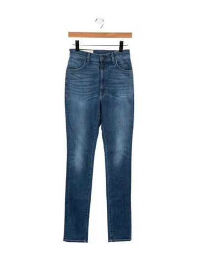 Pre-owned Imogene + Willie High-rise Straight Leg Jeans In Blue