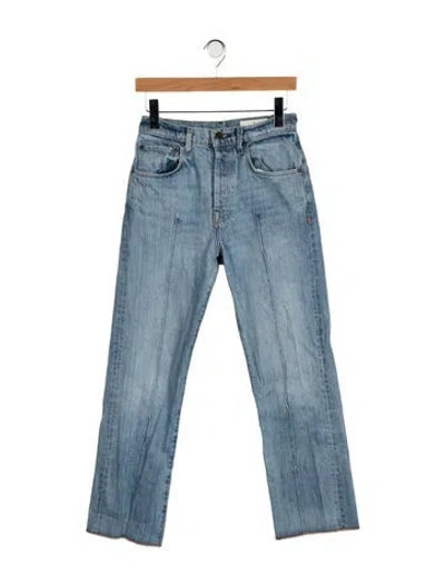 Pre-owned Imogene + Willie High-rise Straight Leg Jeans In Blue