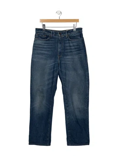 Pre-owned Imogene + Willie High-rise Straight Leg Jeans In Blue