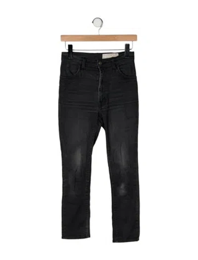 Pre-owned Imogene + Willie High-rise Straight Leg Jeans In Gray