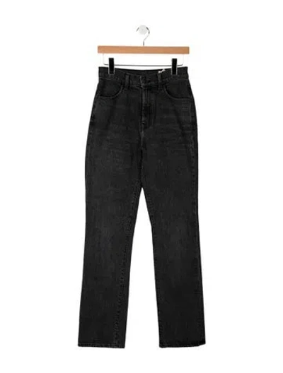 Pre-owned Imogene + Willie High-rise Straight Leg Jeans In Gray