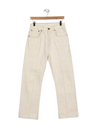 Pre-owned Imogene + Willie High-rise Straight Leg Jeans In Neutral