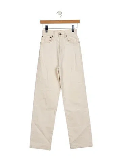 Pre-owned Imogene + Willie High-rise Straight Leg Jeans In Neutral