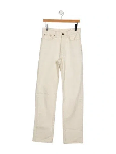 Pre-owned Imogene + Willie High-rise Straight Leg Jeans In Neutral