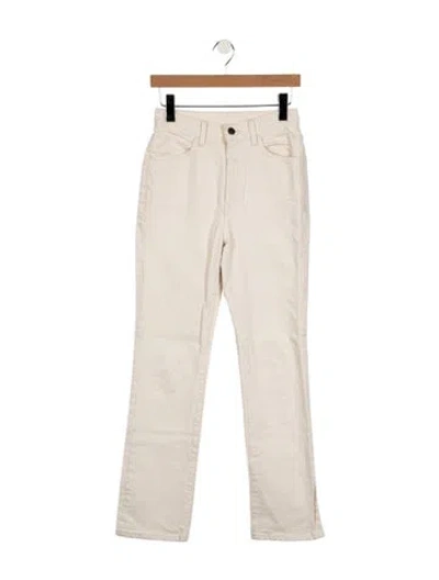 Pre-owned Imogene + Willie High-rise Straight Leg Jeans In Neutral