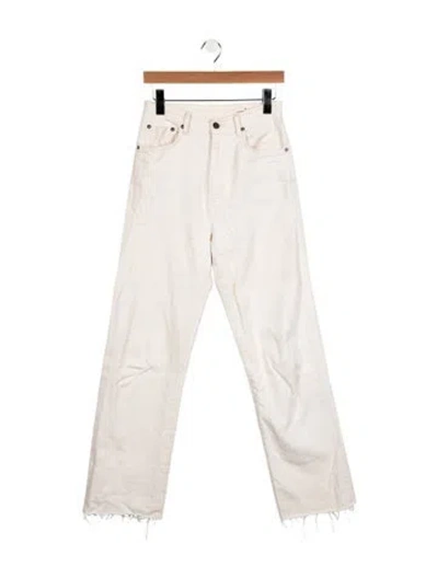 Pre-owned Imogene + Willie High-rise Straight Leg Jeans In Neutrals