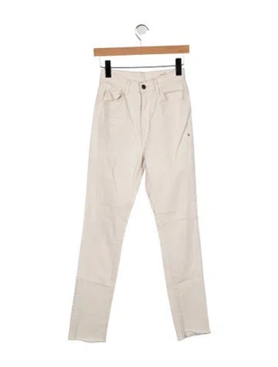Pre-owned Imogene + Willie High-rise Straight Leg Jeans In Neutrals