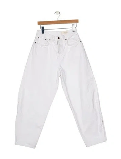 Pre-owned Imogene + Willie High-rise Straight Leg Jeans In White