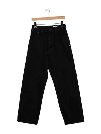 Pre-owned Imogene + Willie High-rise Wide Leg Jeans In Black
