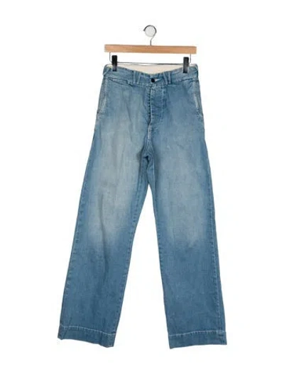Pre-owned Imogene + Willie High-rise Wide Leg Jeans In Blue