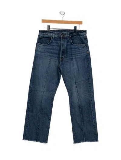 Pre-owned Imogene + Willie High-rise Wide Leg Jeans In Blue
