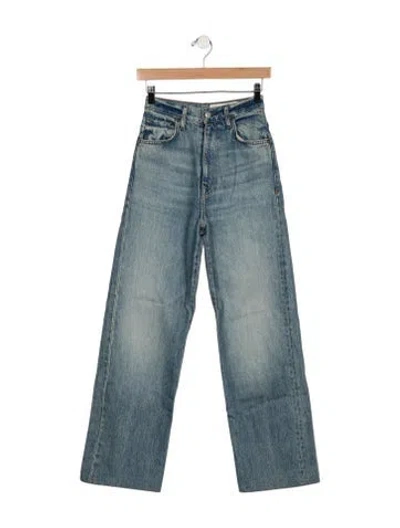 Pre-owned Imogene + Willie High-rise Wide Leg Jeans In Blue