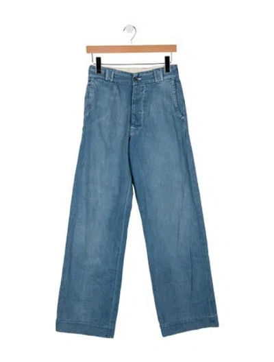 Pre-owned Imogene + Willie High-rise Wide Leg Jeans In Blue