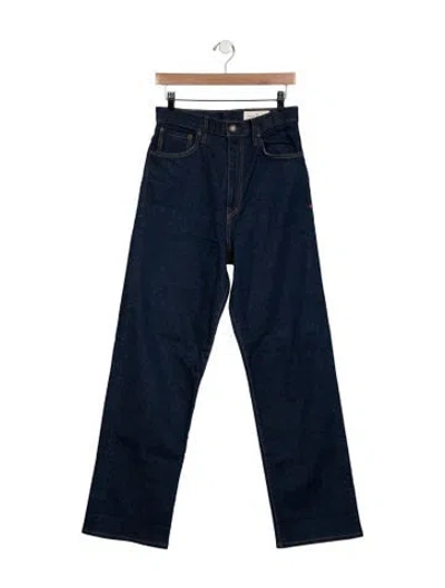 Pre-owned Imogene + Willie High-rise Wide Leg Jeans In Blue