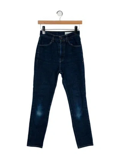 Pre-owned Imogene + Willie Mid-rise Skinny Leg Jeans In Blue