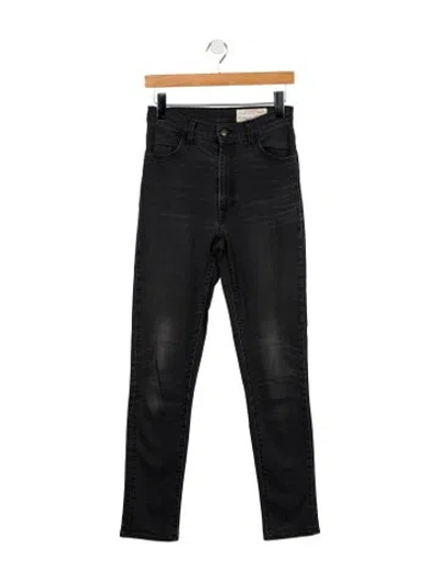 Pre-owned Imogene + Willie Mid-rise Straight Leg Jeans In Black