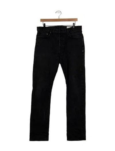 Pre-owned Imogene + Willie Mid-rise Straight Leg Jeans In Black