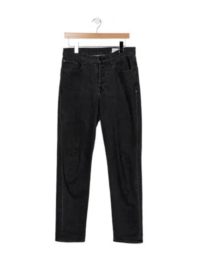 Pre-owned Imogene + Willie Mid-rise Straight Leg Jeans In Black