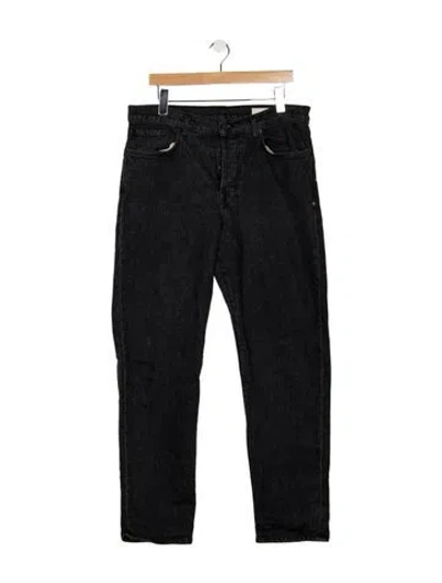 Pre-owned Imogene + Willie Mid-rise Straight Leg Jeans In Black