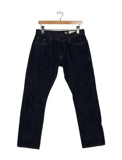 Pre-owned Imogene + Willie Mid-rise Straight Leg Jeans In Black