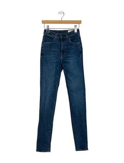 Pre-owned Imogene + Willie Mid-rise Straight Leg Jeans In Blue