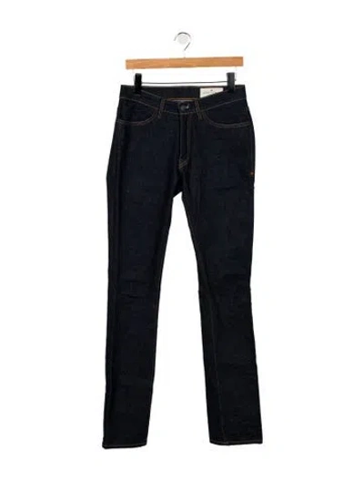 Pre-owned Imogene + Willie Mid-rise Straight Leg Jeans In Blue