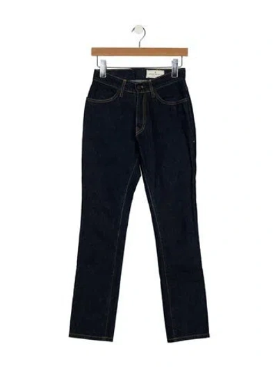 Pre-owned Imogene + Willie Mid-rise Straight Leg Jeans In Blue