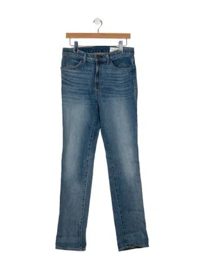 Pre-owned Imogene + Willie Mid-rise Straight Leg Jeans In Blue